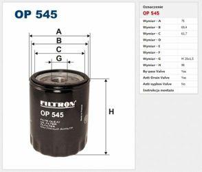Filtr oleju Filtron Fiat Punto I