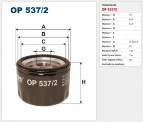 Filtr oleju Filtron Alfa Romeo 156