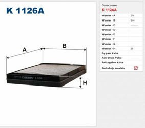 Filtr kabinowy Filtron Volvo S70