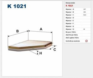 Filtr kabinowy Filtron Renault Safrane 2