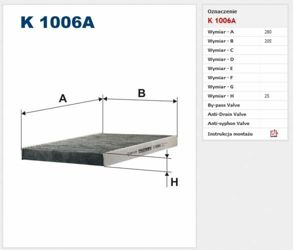 Filtr kabinowy Filtron Volkswagen Golf 3