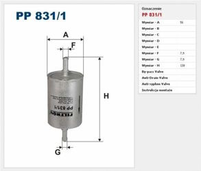Filtr paliwa Filtron Renault Laguna 1