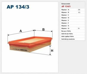 Filtr Powietrza Filtron Renault Megane 1