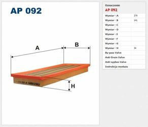Filtr powietrza Filtron-Wix Fiat Punto I