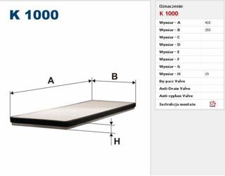 Filtr kabinowy Filtron Opel Astra F