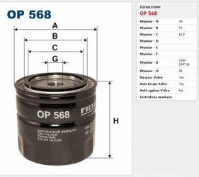 Filtr oleju Filtron Volvo V40