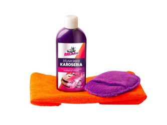Wosk samochodowy + 2 ściereczki (mikrofibra) BRUMM