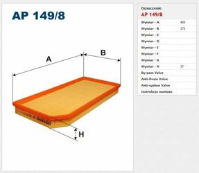 Filtr powietrza Filtron Volkswagen Golf V