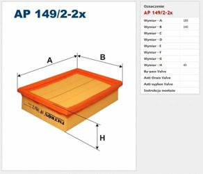 Filtr powietrza Filtron Volkswagen Caddy 2