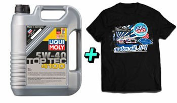 Olej Liqui Moly 5W40 Top Tec 4100  5L + koszulka!