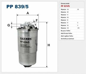 Filtr paliwa Filtron Volkswagen Polo V (6R)