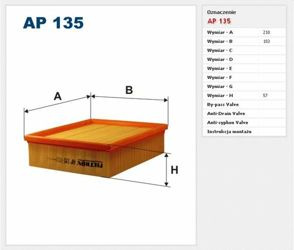 Filtr powietrza Filtron Renault Laguna 1
