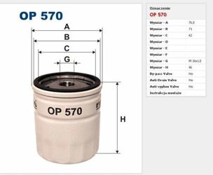 Filtr oleju Filtron Opel Astra F
