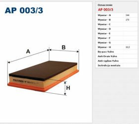 Filtr powietrza Filtron Volvo V40