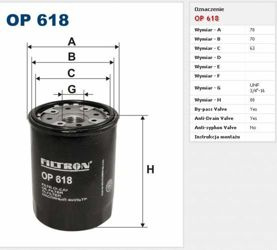 Filtr oleju Filtron Toyota Corolla E12