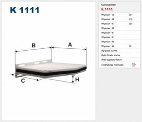 Filtr kabinowy Filtron Volkswagen Golf VI