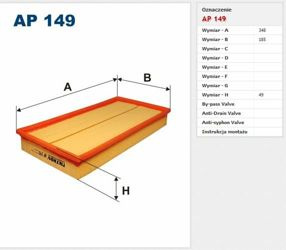 Filtr powietrza Filtron Volvo S70