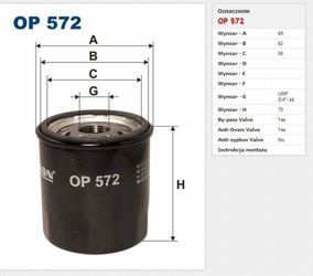 Filtr oleju Filtron Toyota Yaris I / Yaris Verso