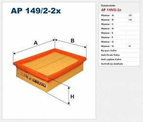 Filtr powietrza Filtron Volkswagen Lupo
