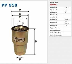 Filtr paliwa Filtron Toyota Corolla E12