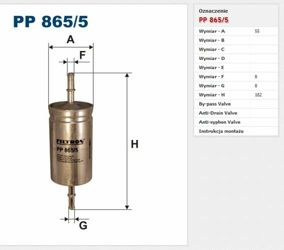 Filtr paliwa Filtron Volvo V50