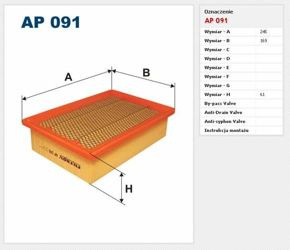 Filtr powietrza Filtron Alfa Romeo 146