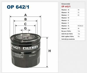 Filtr oleju Filtron Renault Safrane 2