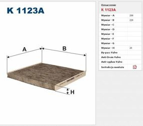 Filtr kabinowy Filtron Toyota Corolla E12