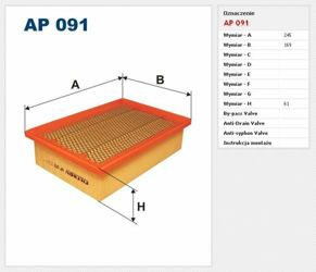 Filtr powietrza Filtron Alfa Romeo 145
