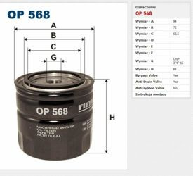 Filtr oleju Filtron Volvo V70 I