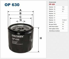 Filtr oleju Filtron Opel Astra F