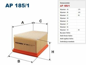 Filtr powietrza Filtron Renault Laguna 2