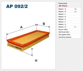 Filtr powietrza Filtron Fiat Punto II