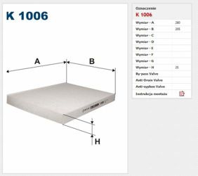 Filtr kabinowy Filtron Volkswagen Golf 3