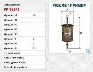 Filtr paliwa Filtron Volvo S80