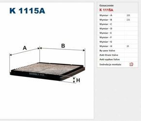 Filtr kabinowy Filtron Volvo V40