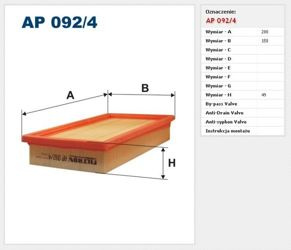 Filtr powietrza Filtron Fiat Stilo