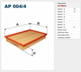 Filtr powietrza Filtron Volkswagen Eos