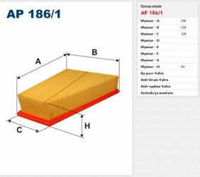 Filtr powietrza Filtron Volvo S80 II