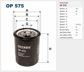 Filtr oleju Filtron Opel Astra F