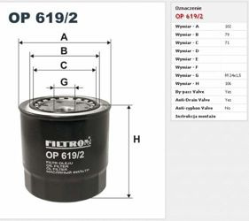 Filtr oleju Filtron Toyota Corolla E12