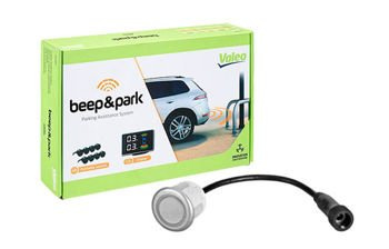 Czujniki parkowania  Valeo przód + tył + wyświetlacz - Srebrne czujniki