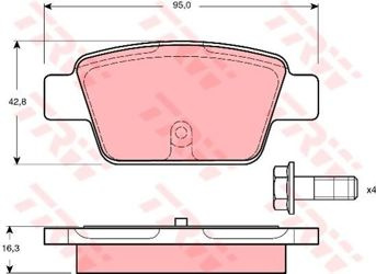 Klocki hamulcowe TRW tył Fiat Bravo