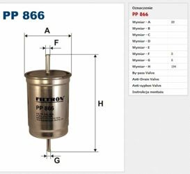 Filtr paliwa Filtron Volvo S70