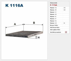 Filtr kabinowy Filtron Alfa Romeo 166