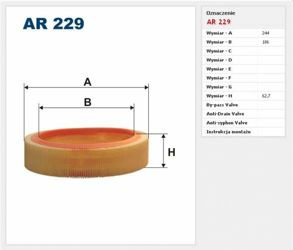 Filtr powietrza Filtron Renault Clio 1