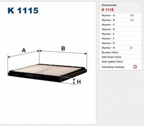 Filtr kabinowy Filtron Volvo S40