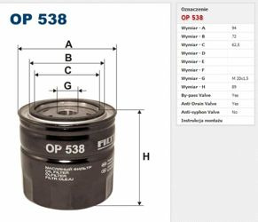 Filtr oleju Filtron Volvo S40