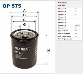 Filtr oleju Filtron Volvo S40
