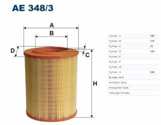 Filtr powietrza Filtron Alfa Romeo Brera